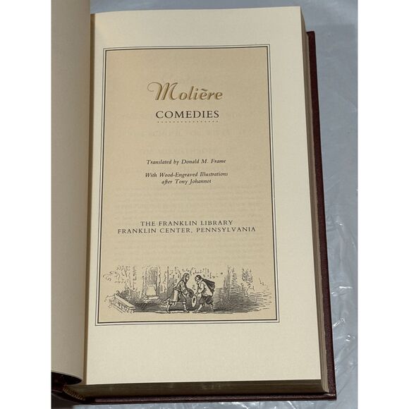 Comedies Moliere The Franklin Library 1985 Gold Gilded Edges Leatherette Cover - Picture 5 of 8